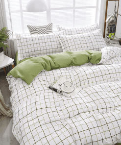 Fashion Washable Silk Digital Print Bedding Sets(1 Quilt, 1 Sham,2 pillow cases)SJT-986004