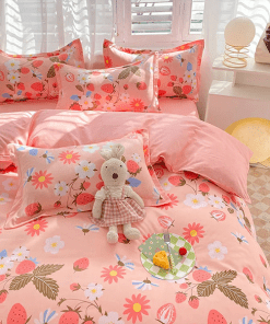 Washable Silk Digital Print Bedding Sets(1 Quilt, 1 Sham,2 pillow cases)SJT-986015
