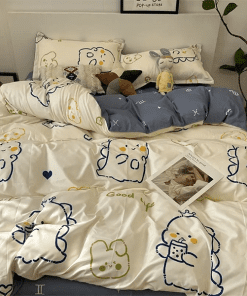 Fashion Pure Silk Digital Red Bedding Sets(1 Quilt,1 Sham,1 pillow cases)SJT-986050