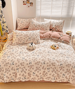 Fashion Pure Silk Digital Bedding Sets(1 Quilt,1 Sham,1 pillow cases)SJT-986054