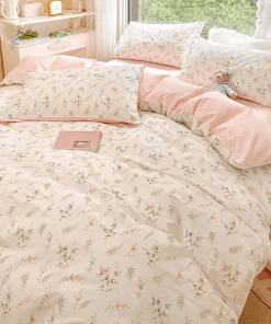 Fashion Washable Silk Digital Bedding Sets(1 Quilt,1 Sham,2 pillow cases)SJT-986056