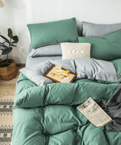 Classic Pure Silk Digital Print Colorful Bedding Sets(1 Quilt,1 Sham,1 pillow cases)SJT-986035
