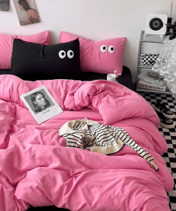 Washable Silk Digital Print Bedding Sets(1 Quilt, 1 Sham,2 pillow cases)SJT-986017