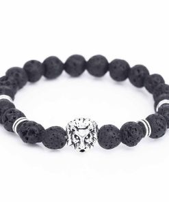 Vintage Black Leather Golden Bracelet CCSL-9110030