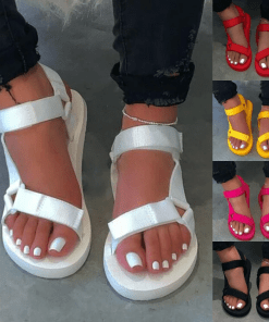 Letter Buckle Slippers LX-872018