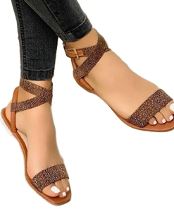 Vintage Embossed Canvas Slippers LX-872051