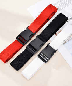 Four Character Black Leather Belt PD-862057