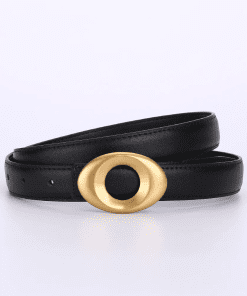 2 Colors Classic Alphabet Buckle Leather Belt PD-862041