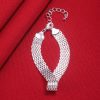 Classic Silver Chain Bracelet With Ring And Heart QTSL-9110039