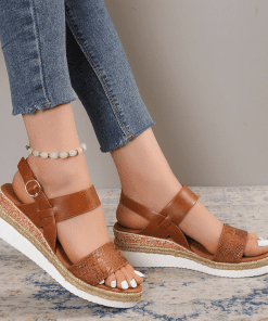 Fashion 8cm Heels Sheepskin Sandals LX-872087