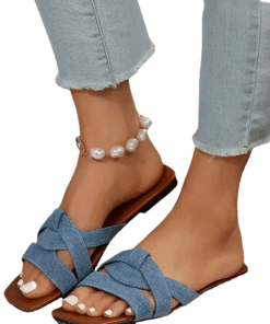 Vintage Brown Adjustable Straps Flip Flops Sandals LX-872104