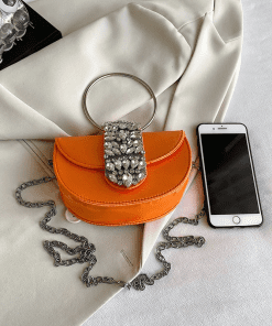14x21x14cm Adjustable Strap Leather Bucket bag