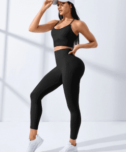 Fashion Red Alphabets Resilient Woman's  Sports Yoga Sets YJ-811030