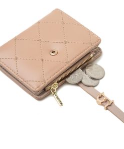 94006 High quality 10.5x7cm Real Leather Black Chain Wallet QB-927131