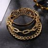 Vintage 15cm Size17 K Gold Quality Bracelet HHSL-911002