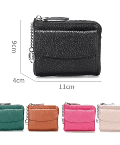 Fashion LM210 10x9x2cm Top quality Pink Real Leather Wallet QB-927077