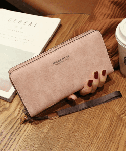 Fashion LM212 10x9x2cm High quality Rose Red Real Leather Wallet QB-927091