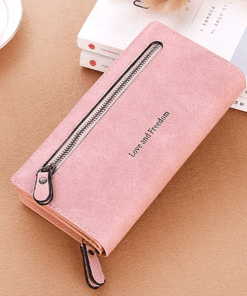 Top quality 06687 21.5x12x2.5cm Real Leather Black&Golden Wallet QB-927103