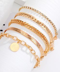 Fashion Heart Pendant Gemstones Bracelet QTSL-9110049