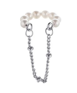 Golden Silver Pearls Earrings YYED-9110014