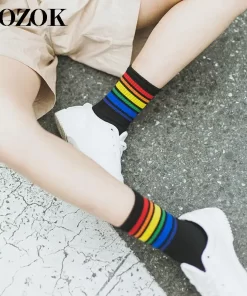 Classic 1 Pairs of 100% Cotton stockings calf socks WZ-924000318