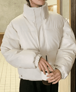 Fashion Top quality Cashmere White Hooded Down jacket For winter WT-813042