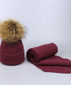 Sets of Knitte Cotton hat Scarf For winter  TZ- 851006