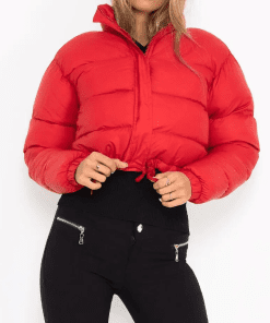Fashion Top quality Cashmere Red Adjustable Hooded Down jacket For winter WT-813045