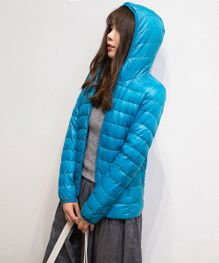 Classic Top quality Duck Down White Hooded Down Jacket For winter WT-813034