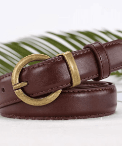 Fashion Top quality Alphabets steel Buckle 5Holes 1.5cm Wide Soft Real Leather Belt PD-862093