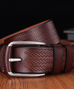 Fashion Top quality steel Buckle Wide-3.8cm Real Leather Belt PD-862103