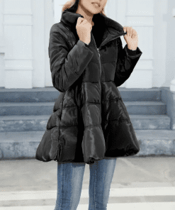 Classic Top quality Duck Down Black Hooded Down Jacket For winter WT-813033