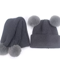 Sets of Knitte Cotton hat Scarf For winter  TZ- 851009
