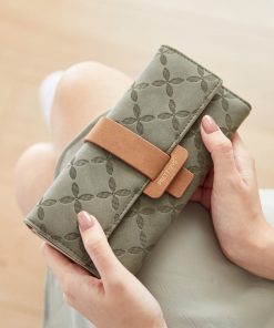 High quality Golden Alphabet Real Leather Cardholder with mirro QB-927155