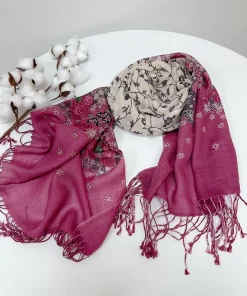 Classic Cashmere 190x60cm Alphabets Color Gradient Scarf WJ-985172