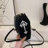 M24141 M46288 M46293 M46277 M46298 M46203 Classic Top quality 29x24x12cm Black Real Leather Blue Lining handbag with Square pocket Charm BB-921601
