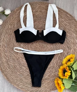 Sexy One-piece One-shoulder Swimsuit with Pads YY-925454