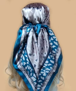 70x70cm Alphabets High quality Silk Scarf WJ-986024