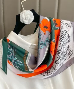 90x90cm Vintage High quality Silk Scarf WJ-986062