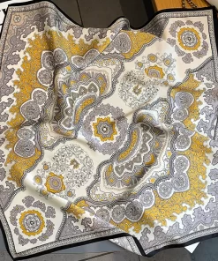 180x90cm High quality Long Silk Color Clash Scarf WJ-986095