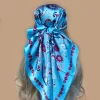 180x90cm Checks High quality Long Silk Scarf WJ-986096