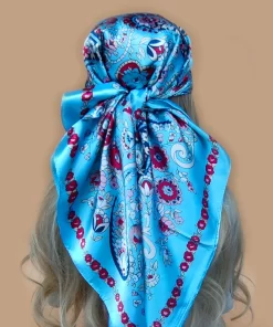 180x90cm Checks High quality Long Silk Scarf WJ-986096