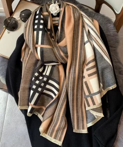 180x90cm Checks High quality Long Silk Scarf WJ-986098
