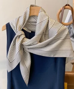 180x90cm Embroidery High quality Long Silk Scarf WJ-986107