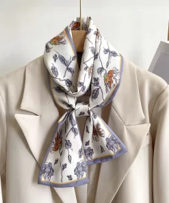 180x90cm Vintage Embroidery High quality Long Silk Scarf WJ-986130