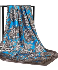 180x90cm Top quality Long Silk Color Clash Scarf WJ-986145