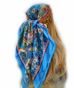 180x90cm Fashion Flowers Top quality Long Silk Scarf WJ-986150