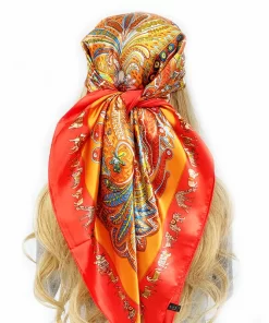 180x90cm 4 Colors Fashion Flowers Top quality Long Silk Scarf WJ-986151