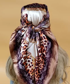 180x90cm  Fashion lock Print Top quality Long Silk Scarf WJ-986152