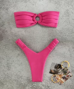 Sexy One-piece Smocked Swimsuit YY-925525